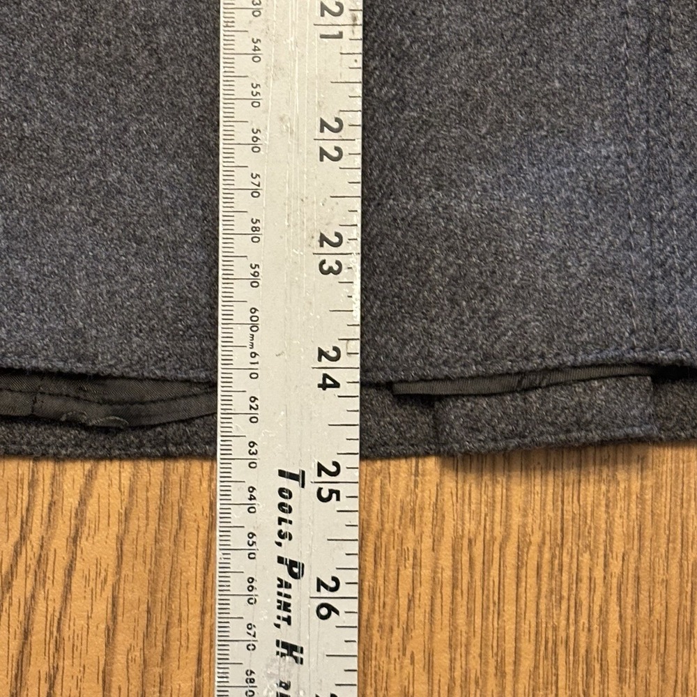 Blumarine Gray Wool Cashmere Pencil Skirt Sz 8 Italy Button Fan Back‎ Lined - Picture 9 of 11